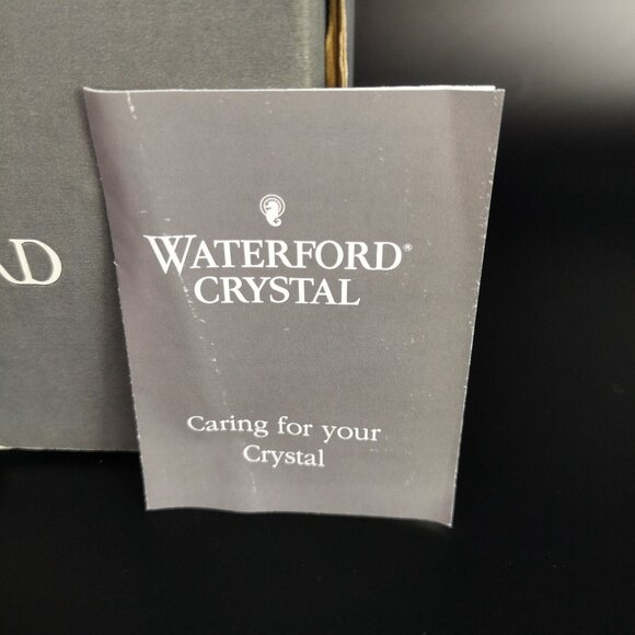 WATERFORD  Ireland Crystal Grandfather Gold Faced Clock Signed Needs Battery - Picture 11 of 15